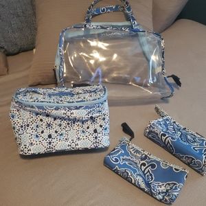 4 piece cosmetic bag set